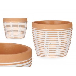 MACETA TERRACOTA RAYADA...