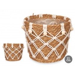 MACETA ESPARTO 21 cm CONICA...