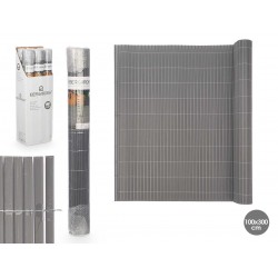 ROLLO CAÑIZO VALLA GRIS PVC.