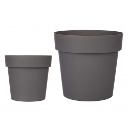 MACETA PLASTICO GRIS