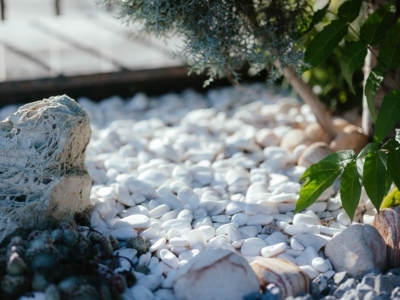 Ideas de jardines con cantos rodados