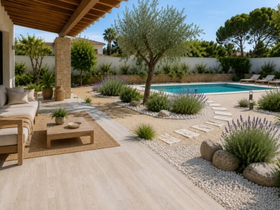 Materiales para el solárium de la piscina: ideas para un espacio funcional